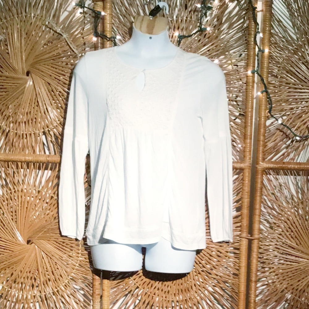 Crown & Ivy Women Blouse White Size Small